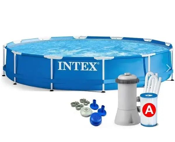 Intex 28212 каркасний басейн Metal Frame 366x76 см з фільтр-насосом