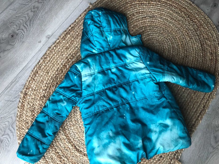 Kurtka zimowa dla dziewczynki, turkusowa Topolino, 122