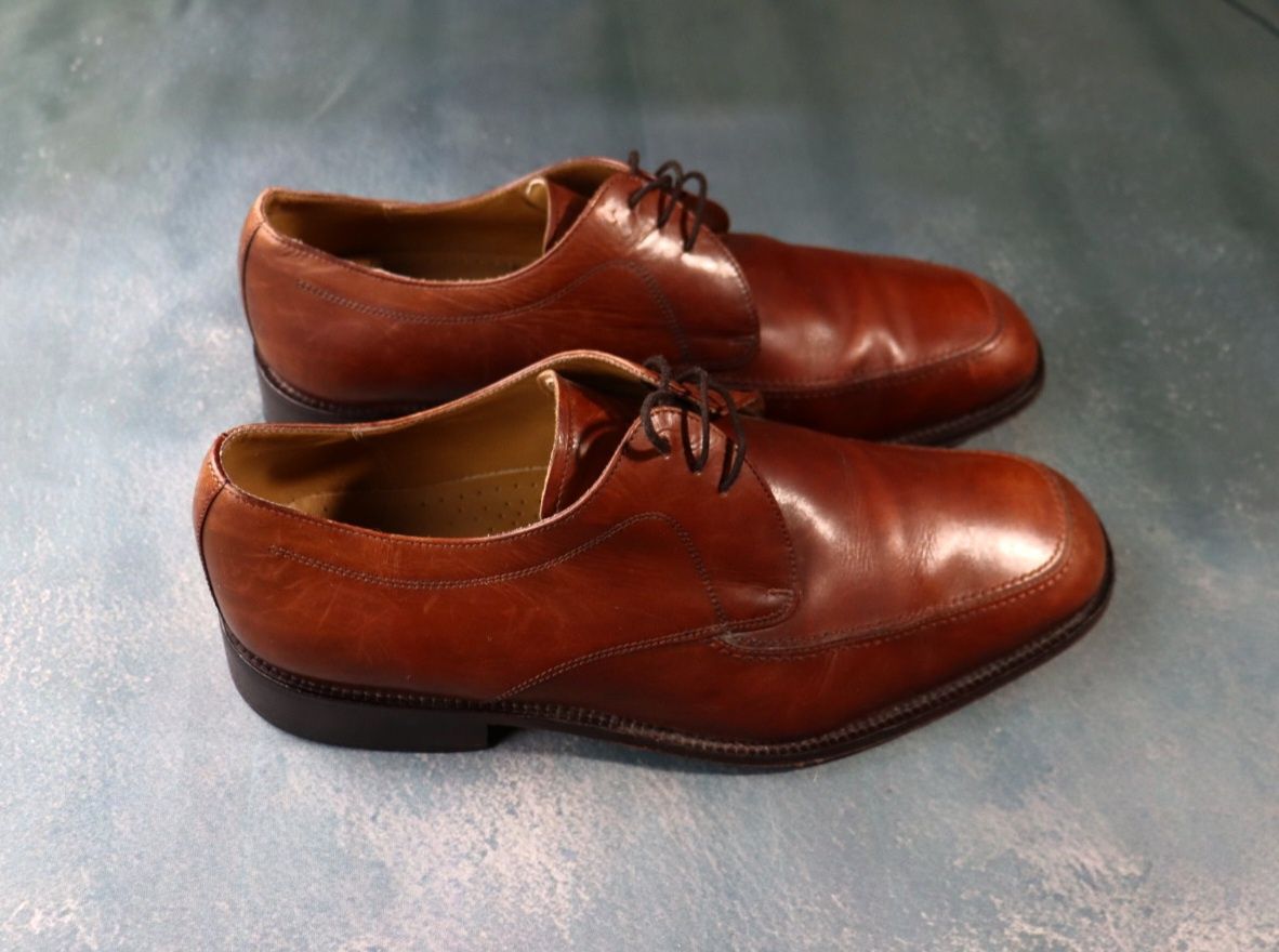 Włoskie eleganckie skórzane buty Marks & Spencer, rozmiar 44,5  – idea