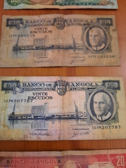Notas de Angola ( colónia portuguesa) antigas