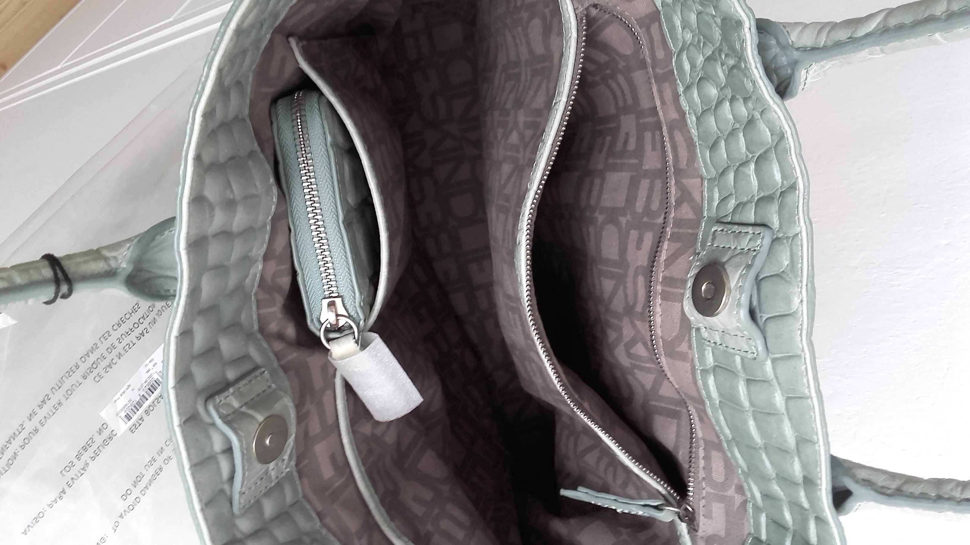 Liebeskind-Nowa torba- shopper bag z portfelem- krokodyl