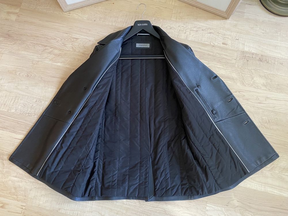 Куртка пальто кожанное кожа Lagerfeld Размер XL 52