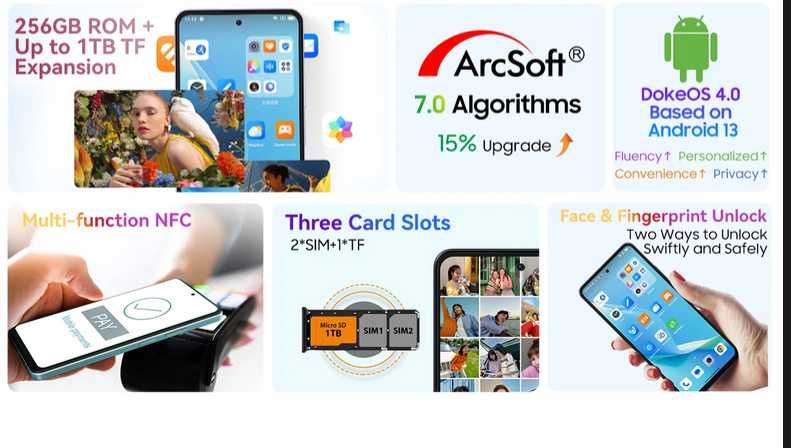 Oscal Tiger 12. 16Gb(8+8)/128Gb, 120Hz, G99, 64Mp, 5000ma, NFC, 33W