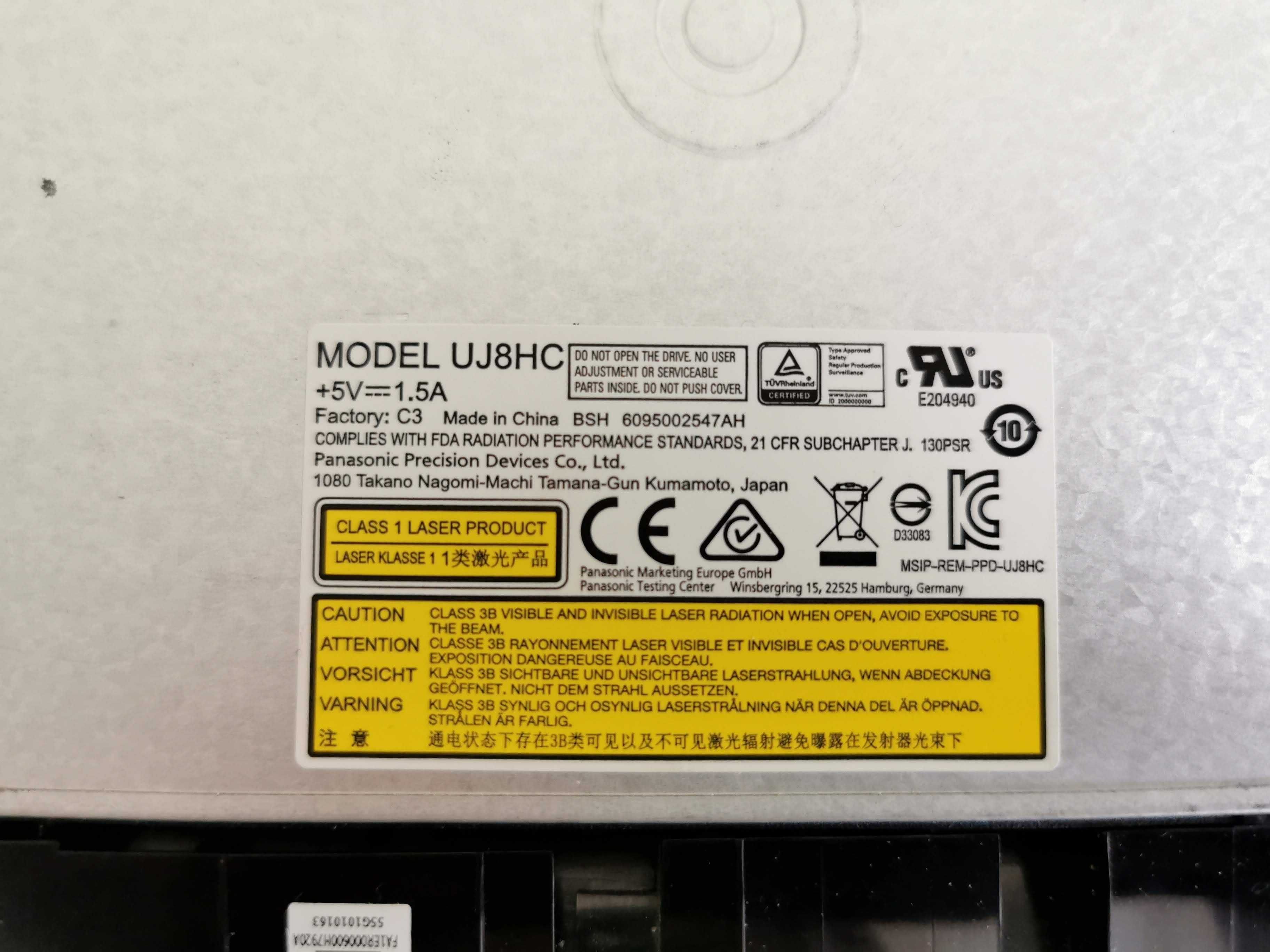 Napęd Panasonic UJ8HC DVDRW