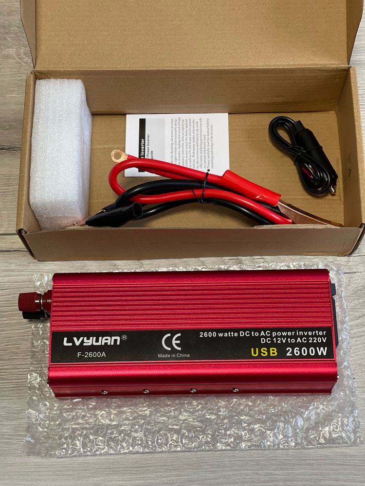 В НАЯВНОСТІ! Інвертор (перетворювач енергії) 12V DC to AC 220V 2600W