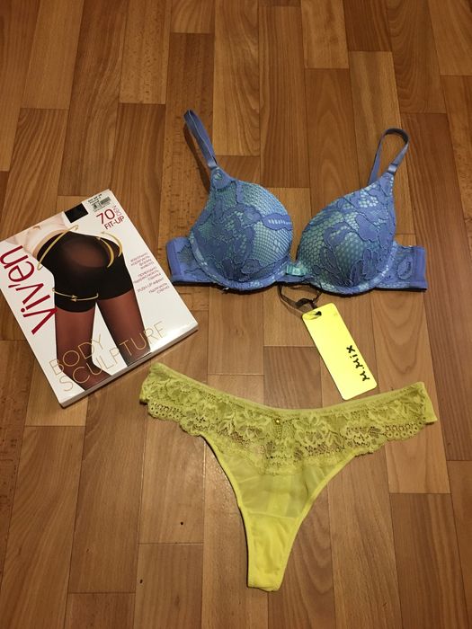 Набір,лот утягуючі колготки 3 р 40 den+бюстгальтер+трусики на 46,48 р