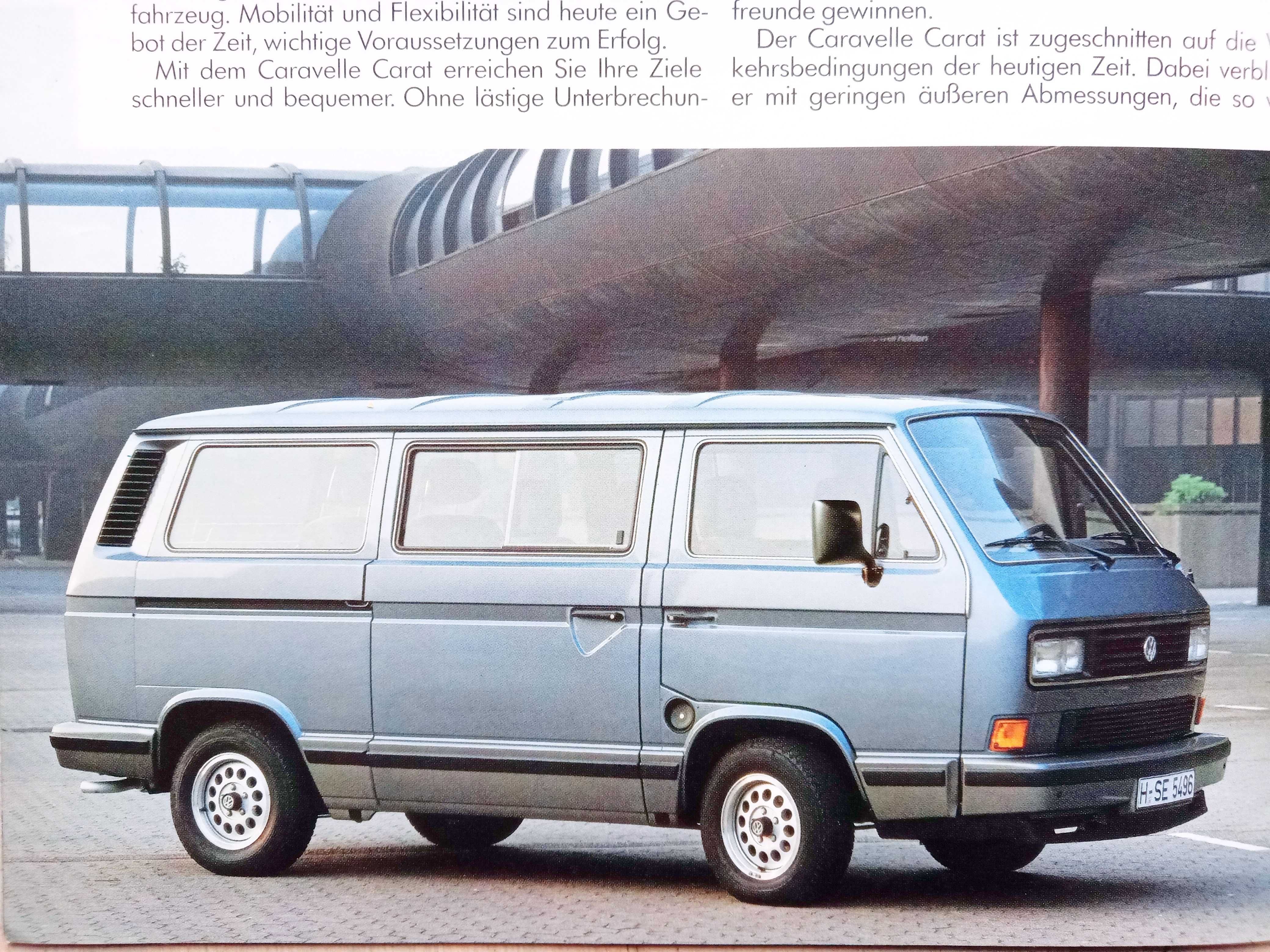 Volkswagen T3 Caravelle Carat - prospekt 1985 stan BDB- *RABATY 10%