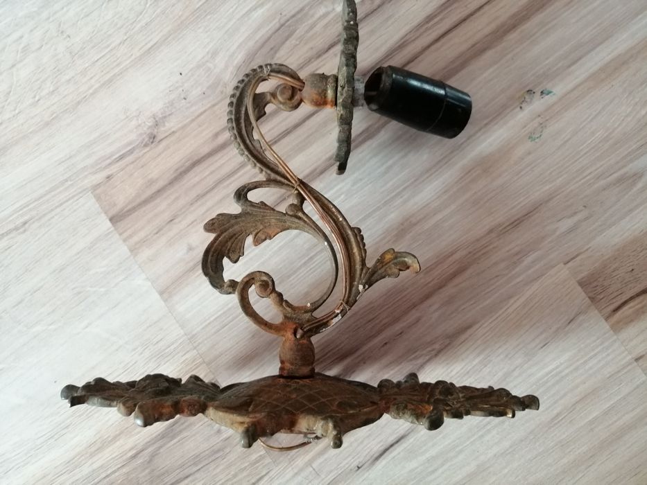 Kinkiet mosiężny zlocony antyk