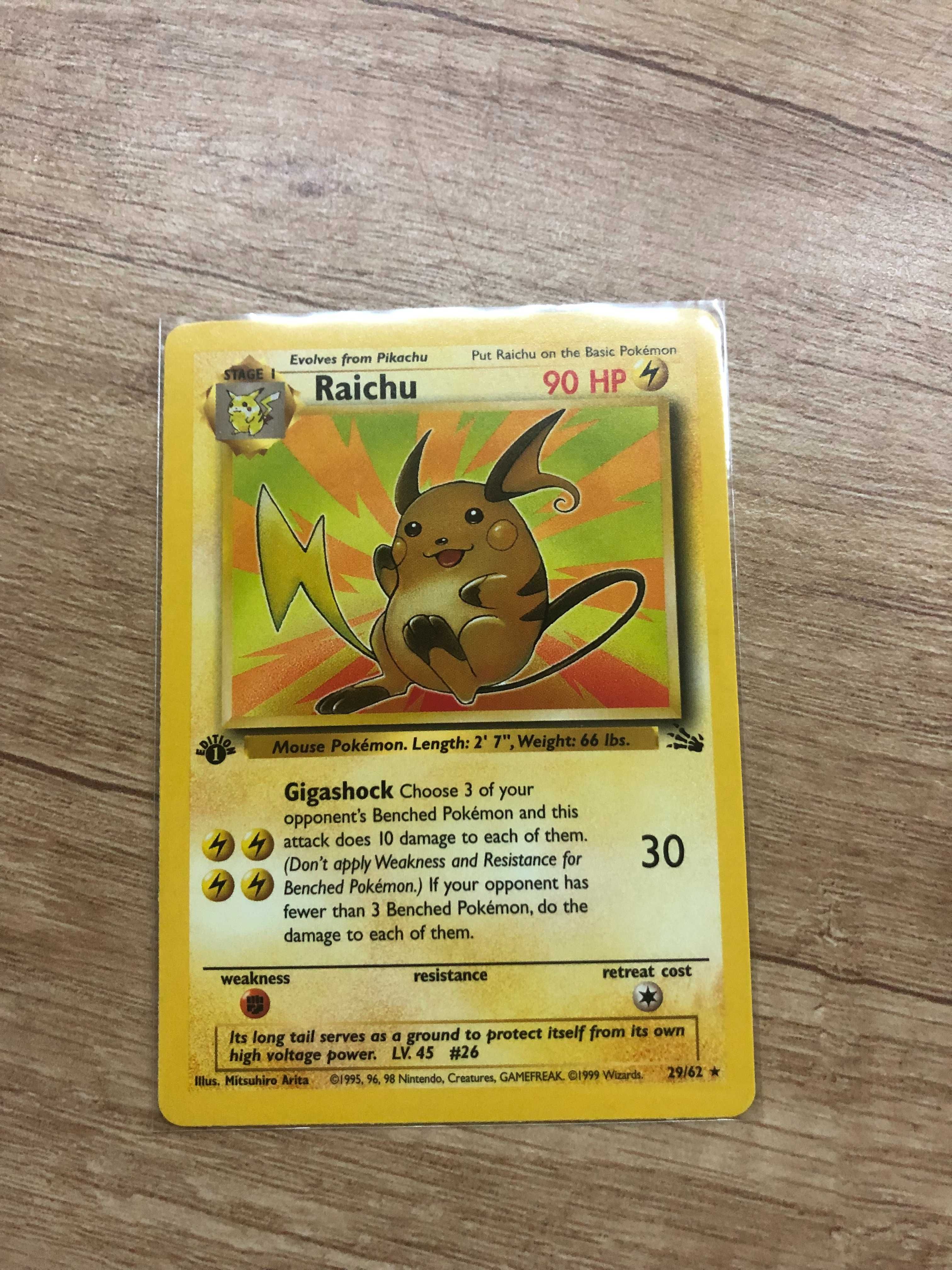 Pokemon Raichu fossil 1 edition 29/62