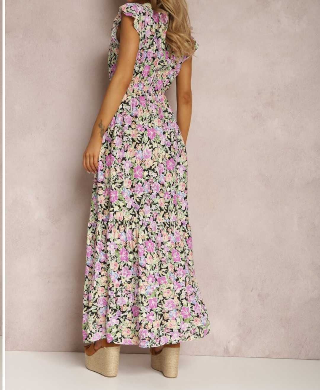 Sukienka maxi, długa w kwiaty r. L Renée