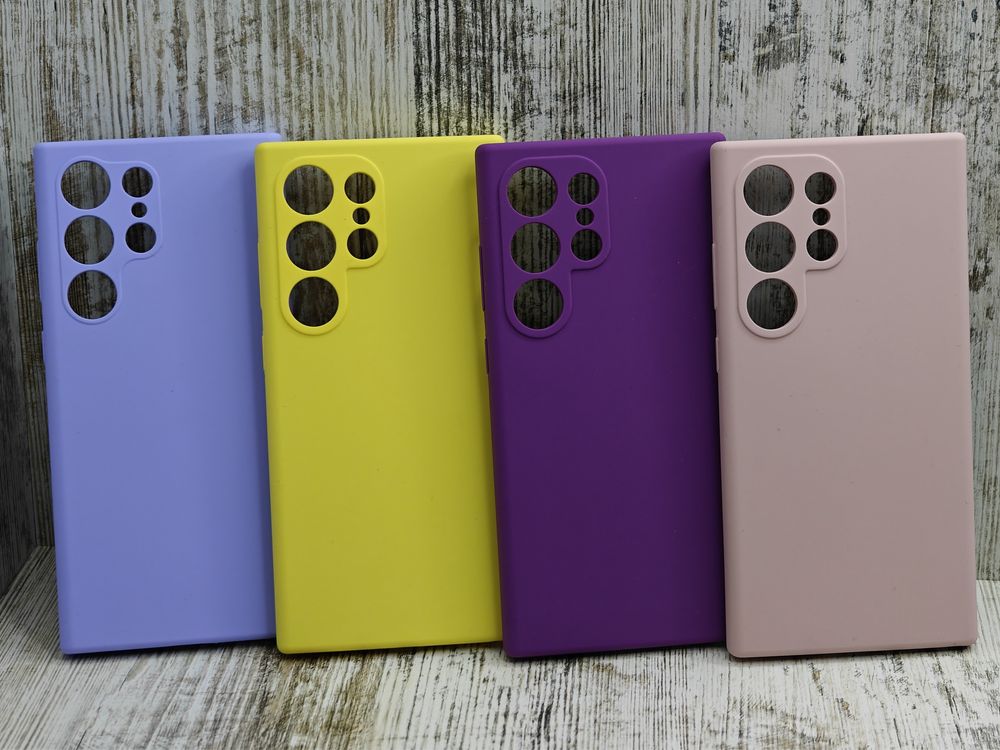 Не пачкаются. Чехол Silicone Case на Samsung S24 Ultra Микрофибра