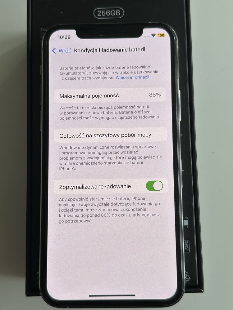 Iphone 11 Pro 256GB Silver idealny stan, bateria 86%, komplet