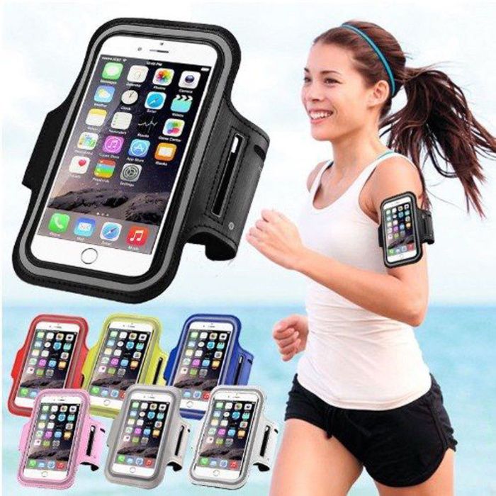 Bracadeira de corrida cor Preto para Iphone 6 7 8 Samsung S10