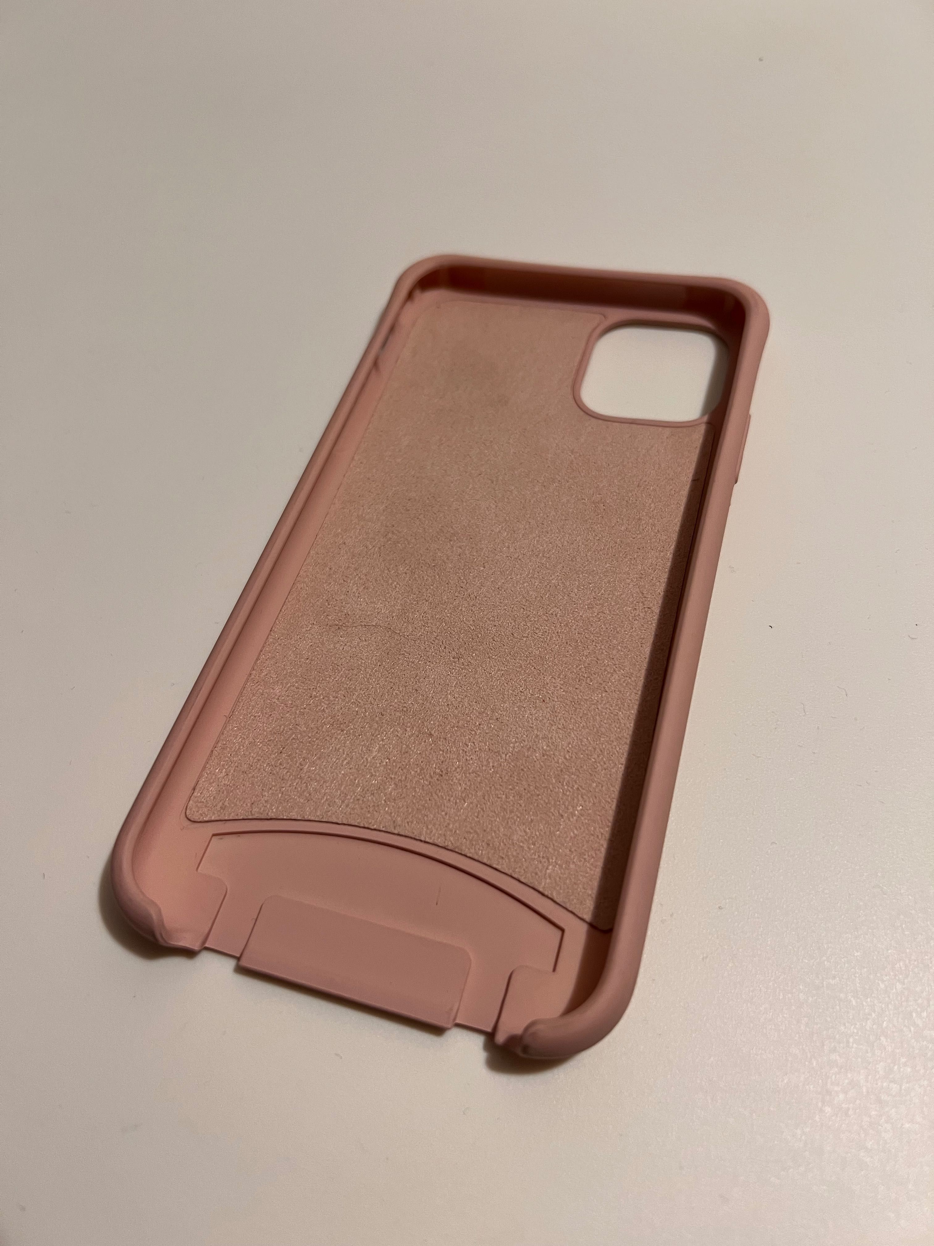 Różowe etui/obudowa/case twarda guma na telefon iPhone 11 Pro Max