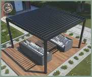 Pergola bioklimatyczna aluminiowa dach lamelowy elektryczny regulowany