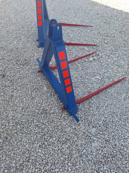 Widły na tył ciągnika do transportu bel, balotów, na TUZ zęby kute