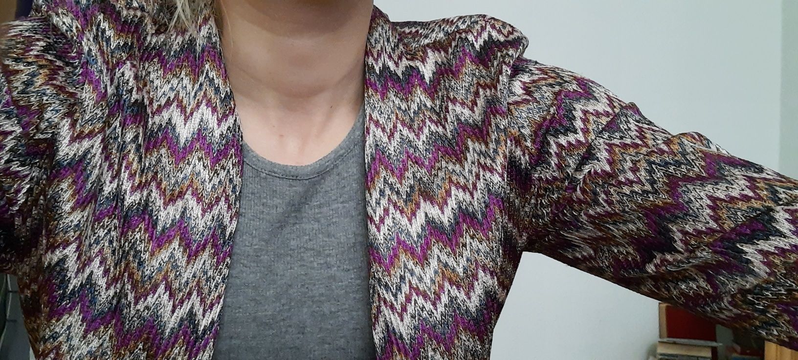 Marynarka sweterkowa vintage hippie 36 s