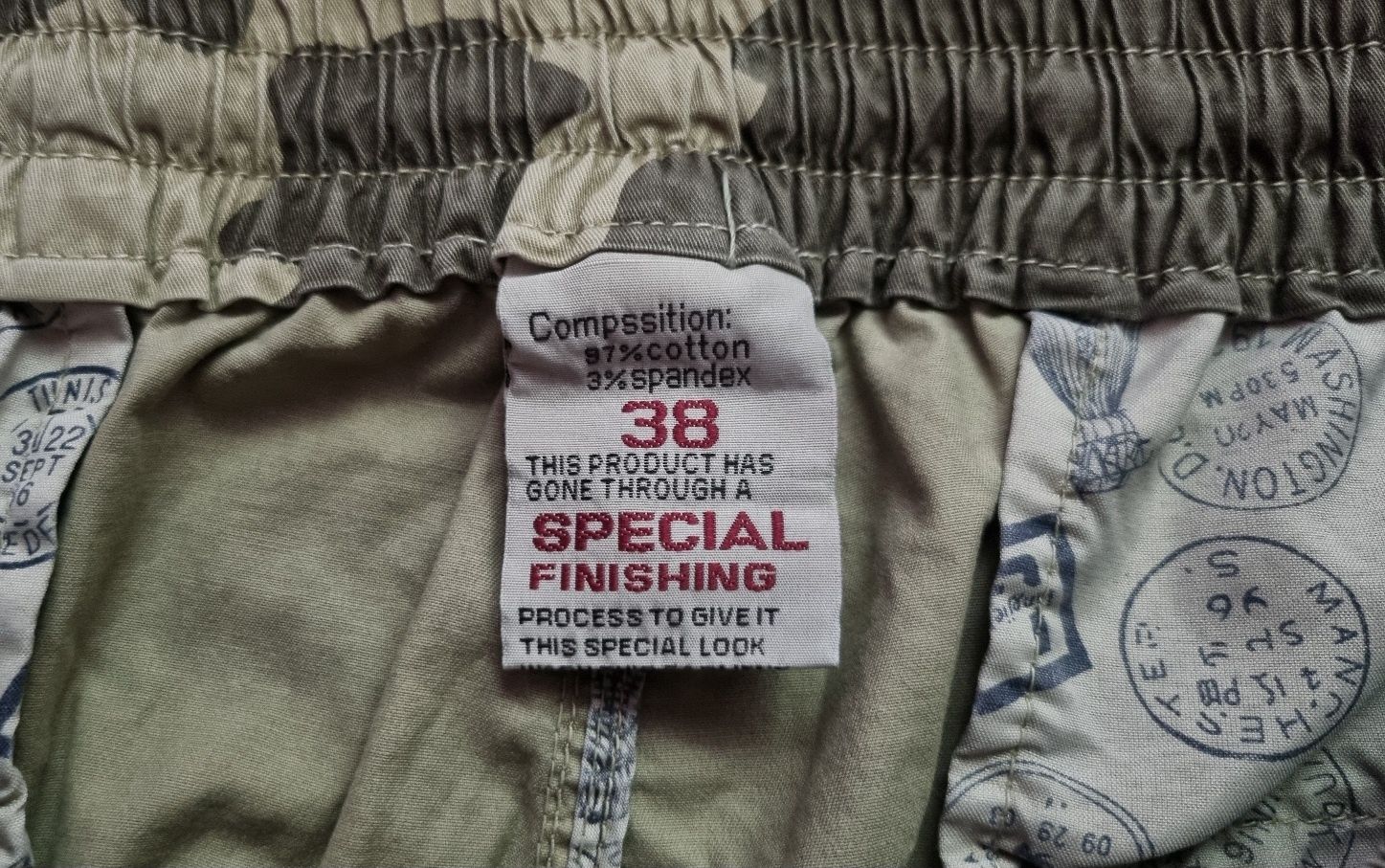 Spodenki Męskie Bojówki Cargo Moro Khaki XL r.34/36