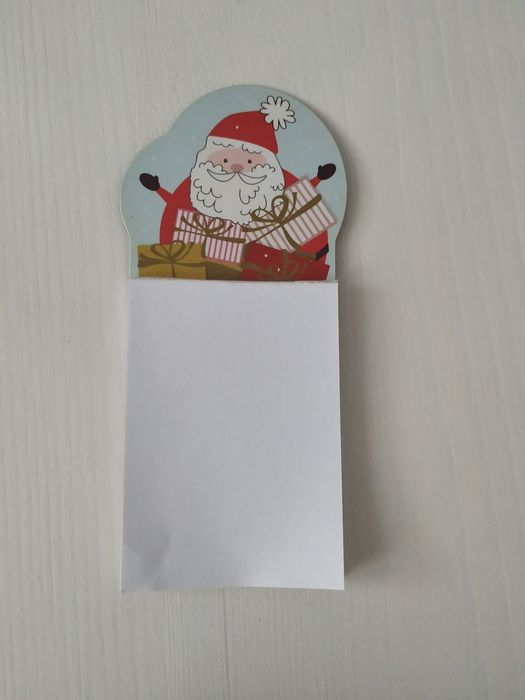 Święty Mikołaj magnes na lodówkę z karteczkami