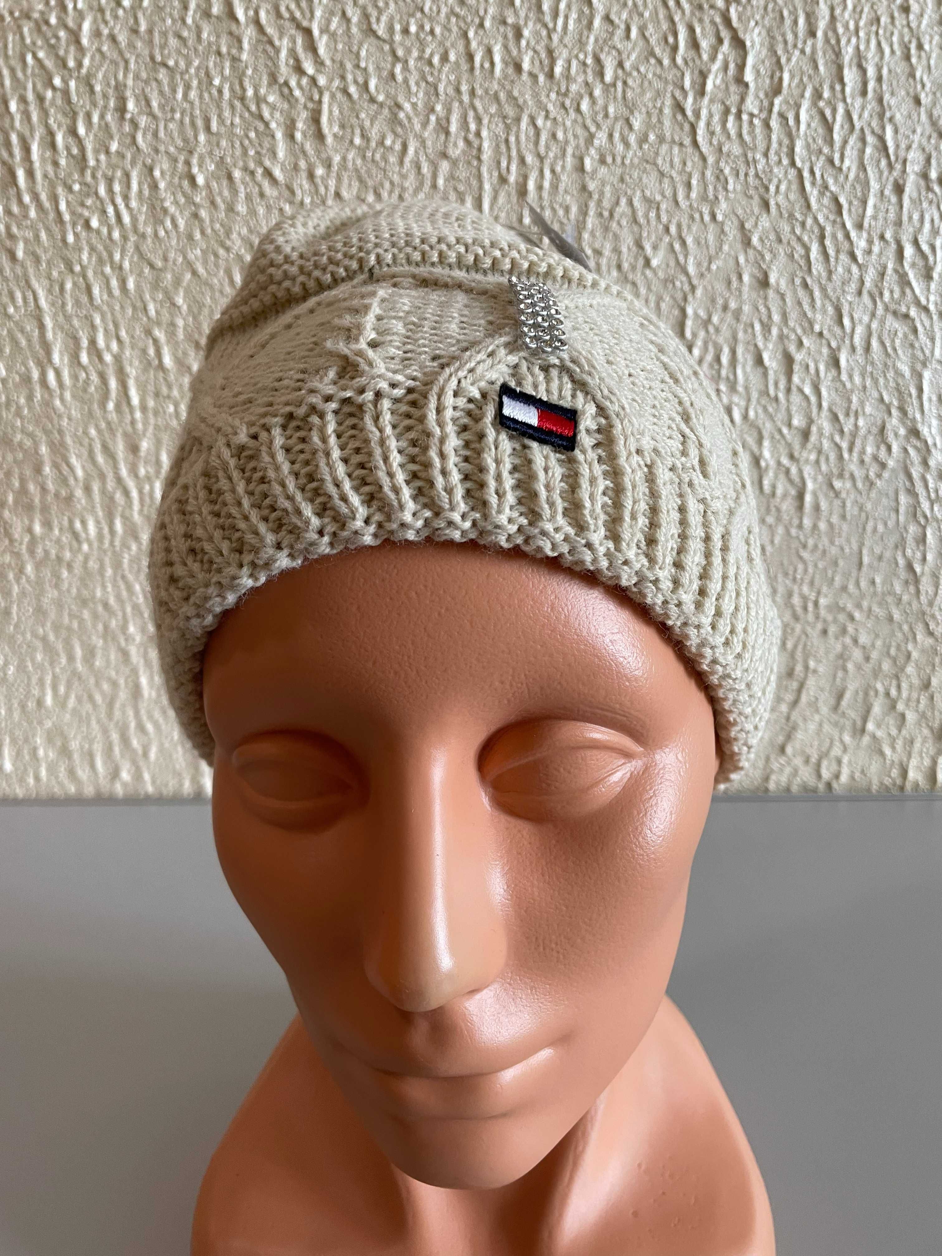 czapka damska Tommy Hilfiger beżowa