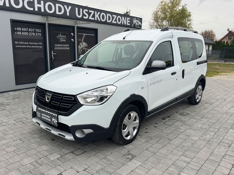 Dacia Dokker SalonPolska*1.6*Stepway*Klima*Nawigacja*Tempomat*GrzaneFotele*FV23%