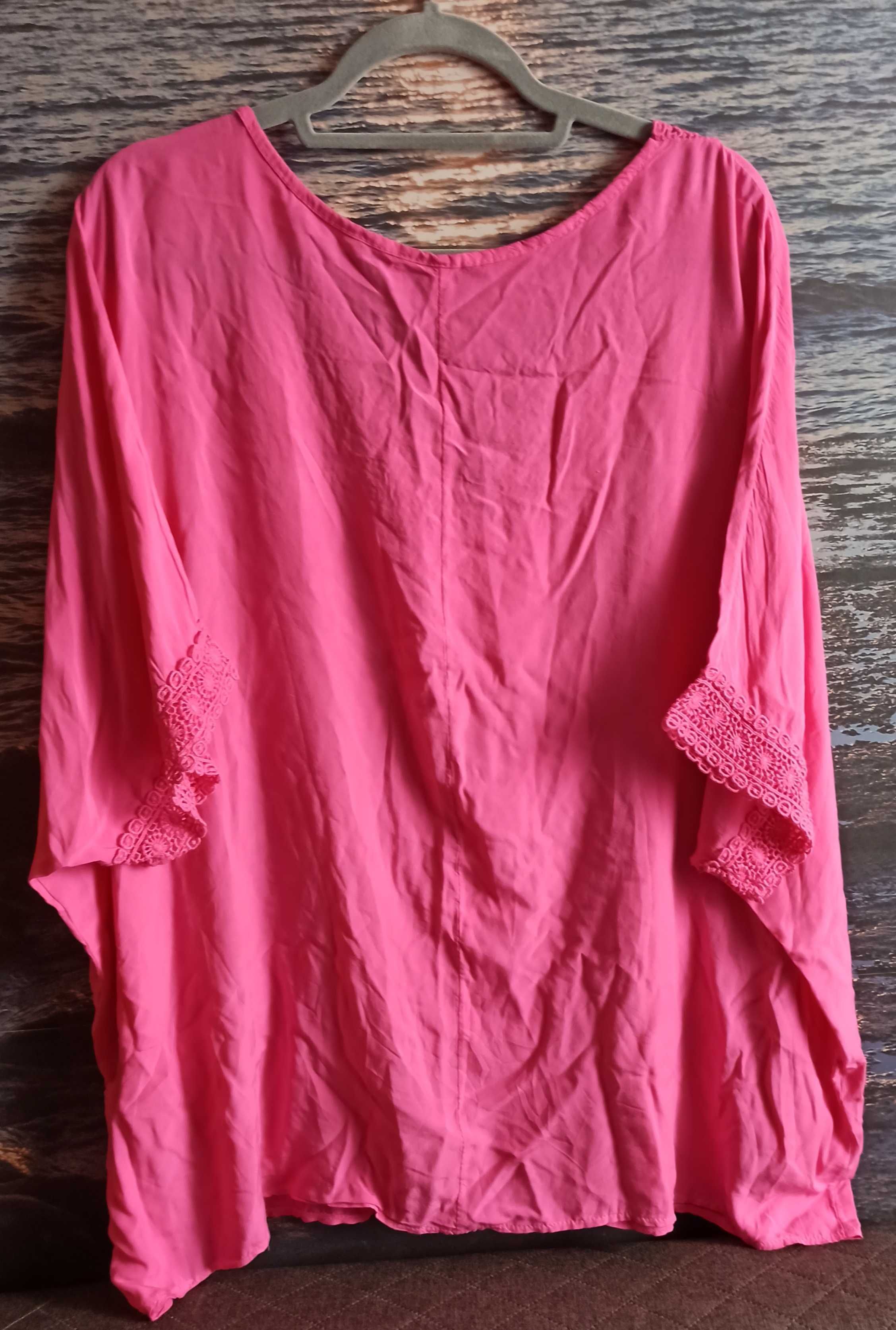 Różowa bluzka duży rozmiar