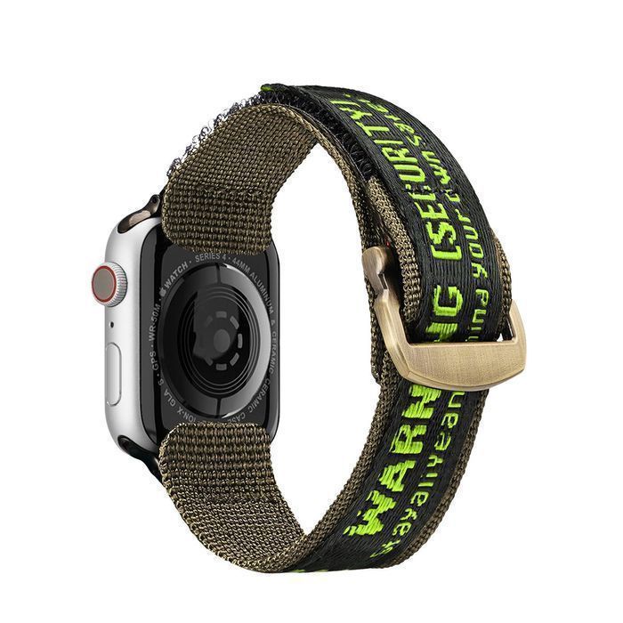 Pasek Nylonowy Dux Ducis do Apple Watch, Outdoor, Czarno-Zielony