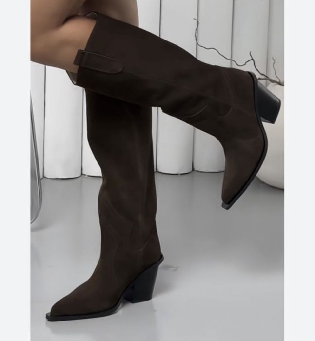 Чоботи козики замш papaya 40