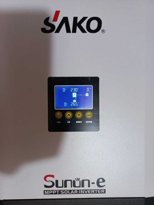 Гібридний інвертор SAKO 3000VA/2400W, 24V, струм заряду 0-80A, MPPT