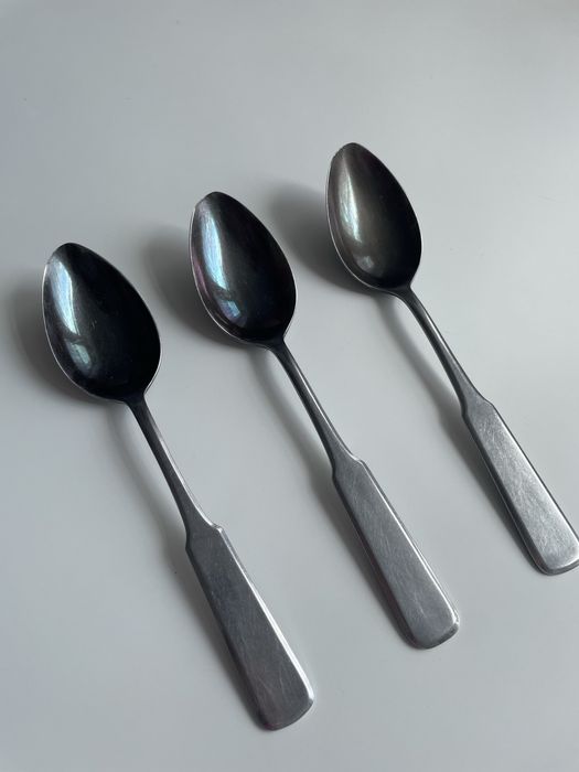 Trzy łyżki stołowe Gerlach nierdzewne prl vintage retro