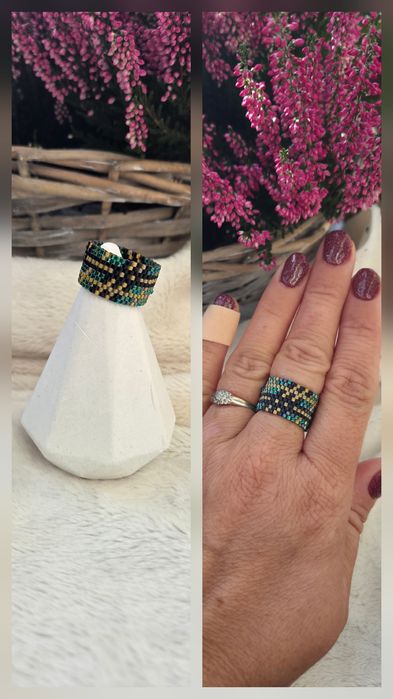 Pierścionek z koralików