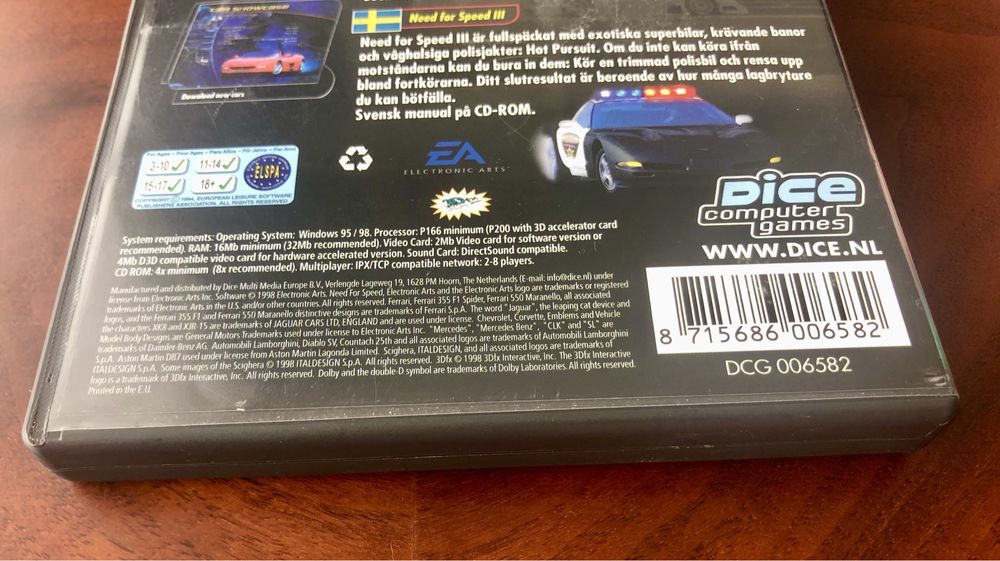 Need For Speed Hot Pursuit 3 III Gra PC 1998