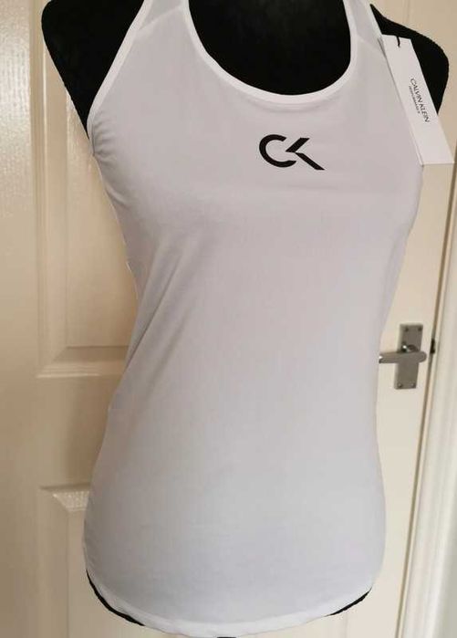 Biały sportowy top Calvin Klein Performance
