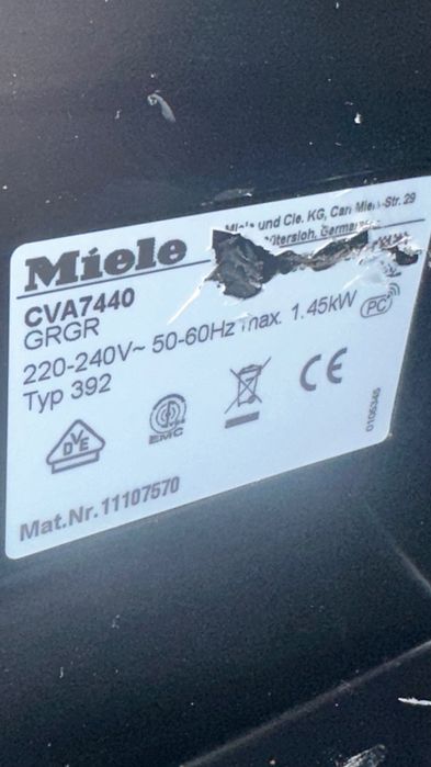 Вбудована кавова машина CVA 7440. Графітово сірий