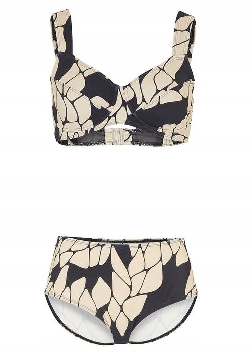 Bikini typu minimizer czarno-beżowe we wzory r.42 (80C)