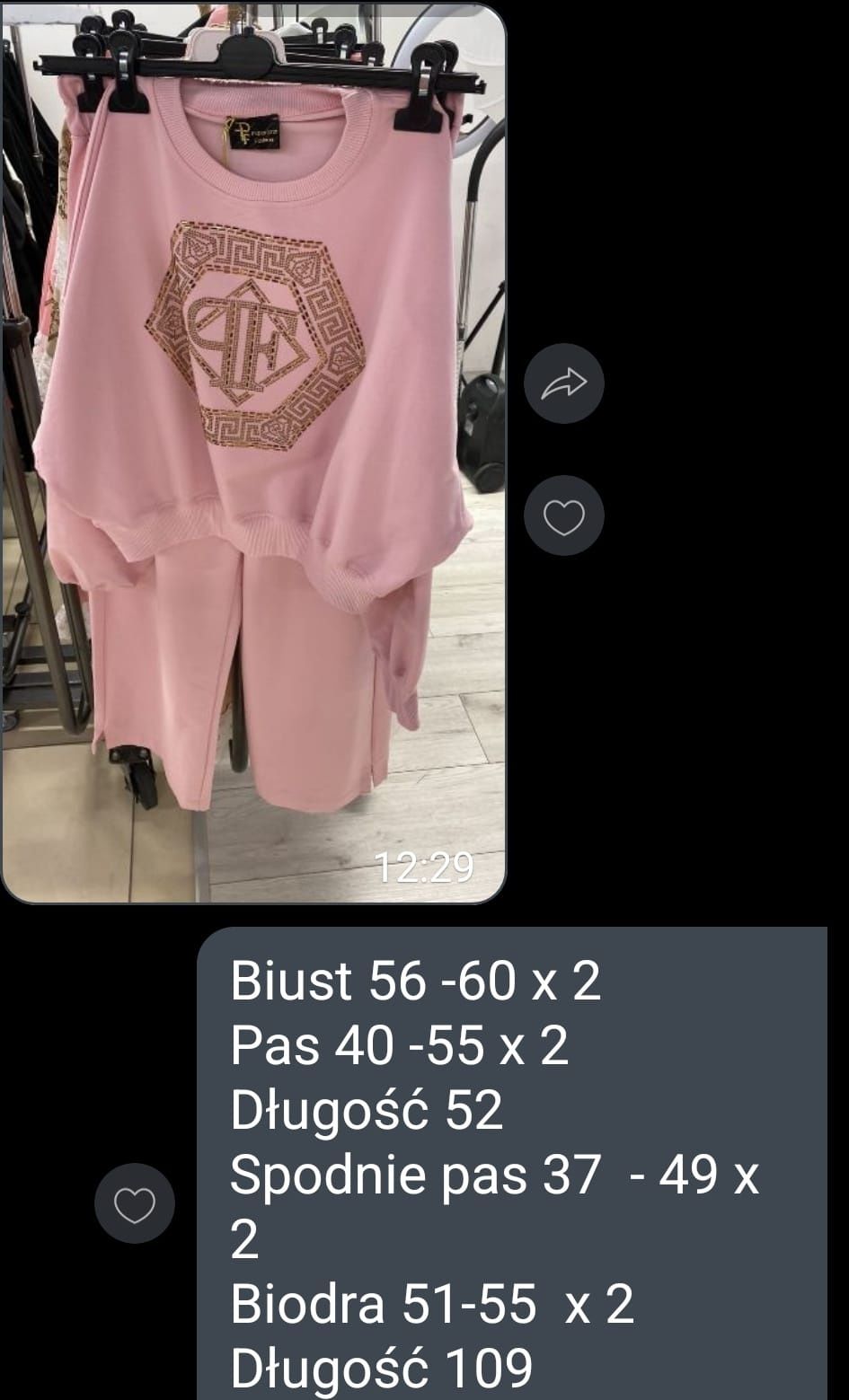Piękny komplet dres z cyrkoniami dwa kolory paparazzi fashion