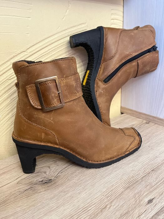 Brązowe botki damskie Camel Active ocieplane