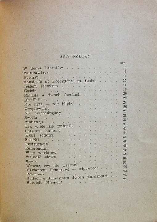 PALCEM W BUCIE Wiersze satyryczne 1947 r. wyd.1 - Jan Brzechwa