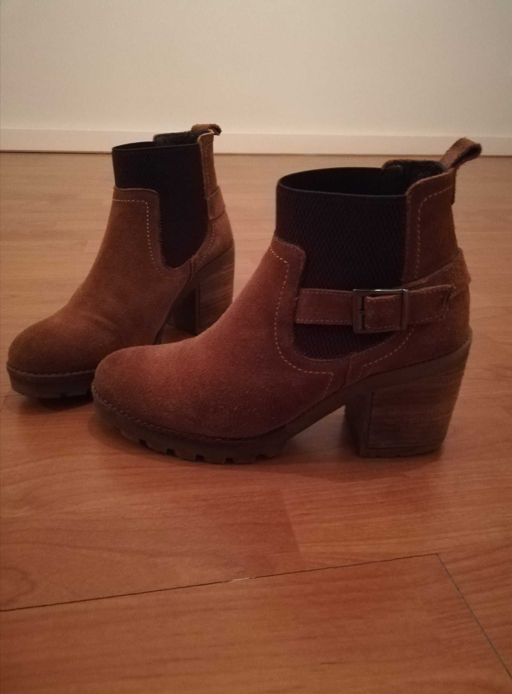 Botas salto camel