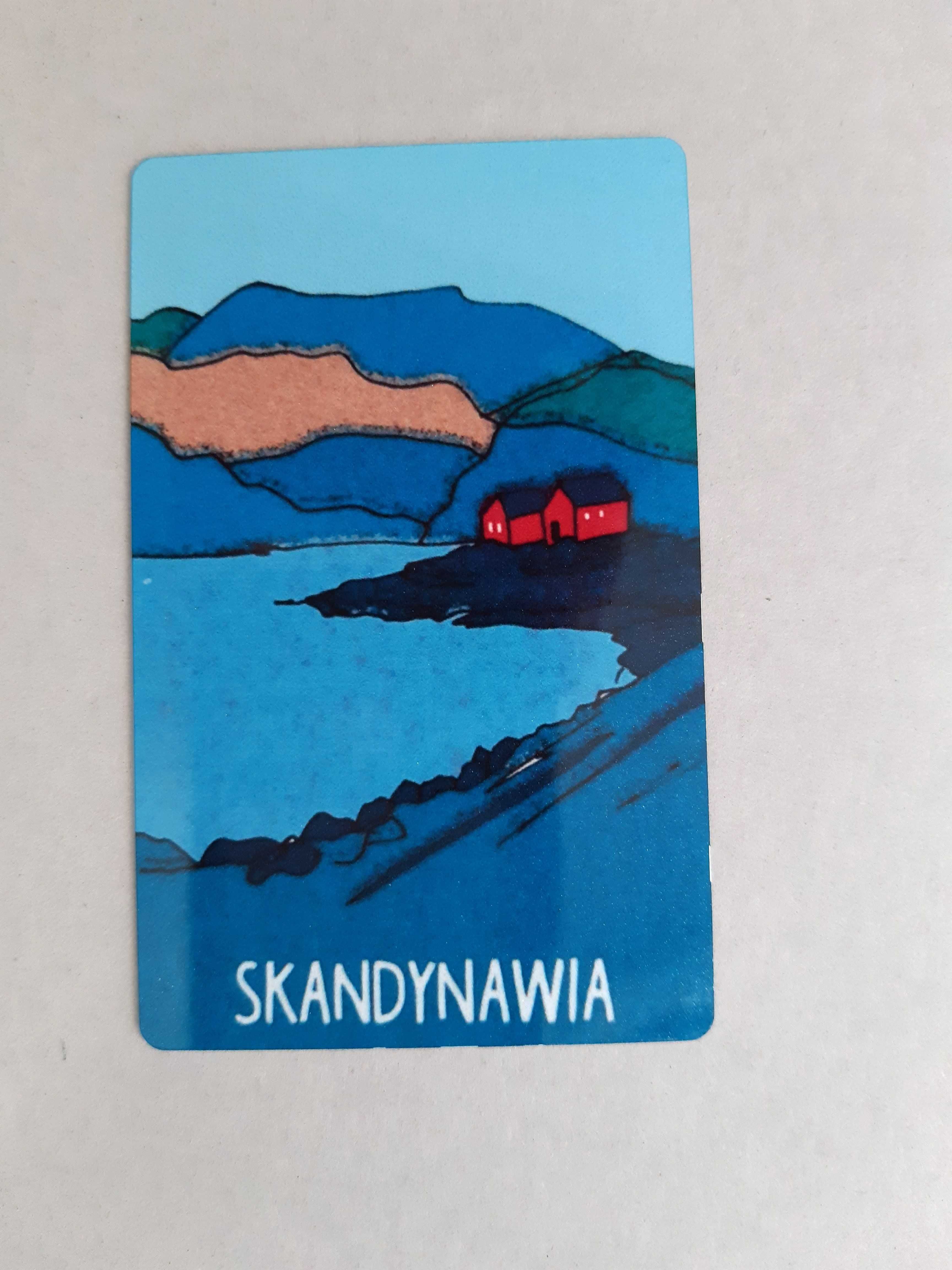 Magnes Skandynawia Norwegia Szwecja z widokiem fjordu i hytte
