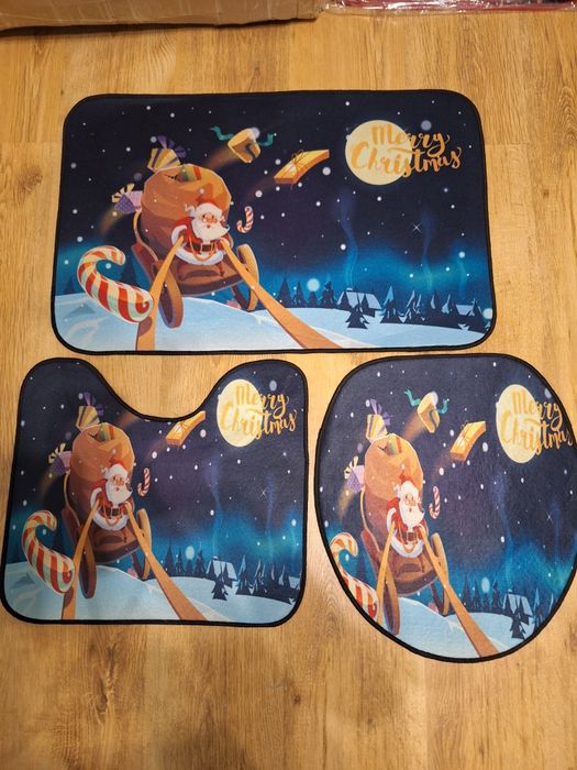 Dywaniki świąteczne łazienkowe