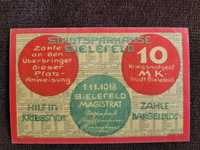 Notgeld pieniądz zastępczy banknot bon Bielefeld Niemcy Nadrenia 1918r