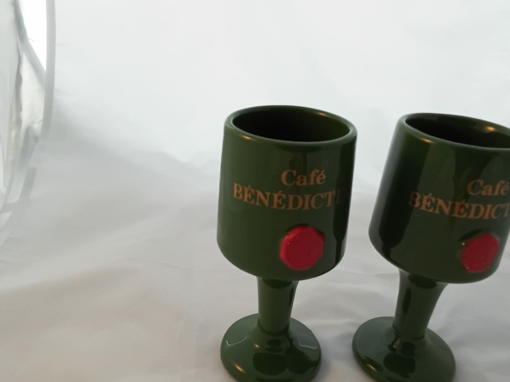 Dwa kieliszki /szklanki Cafe Benedictine lat.70 vintage