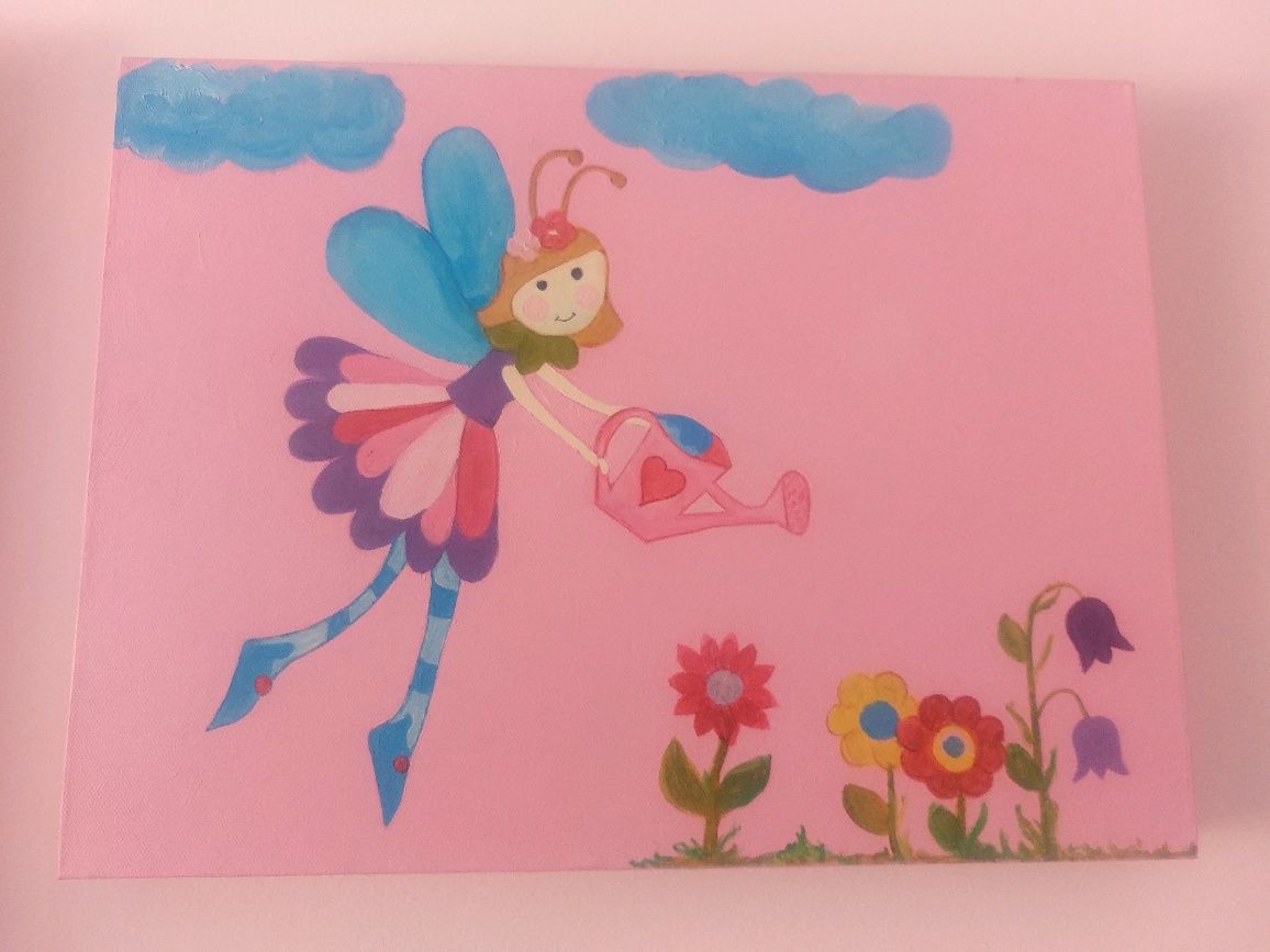 Quadros pintados à mão - Fadas