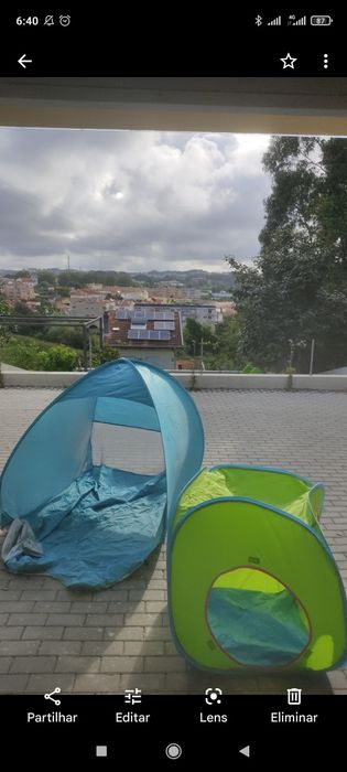 Tendas de praia em ótimo estado