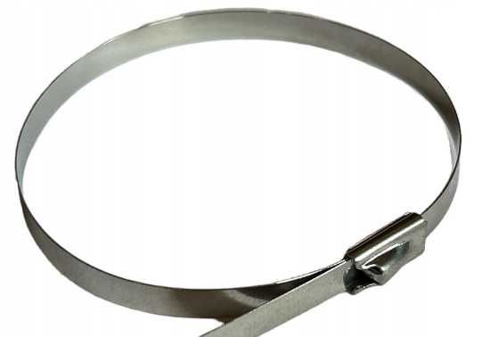 Opaski zaciskowe kablowe ze stali nierdzewnej 100 sztuk.