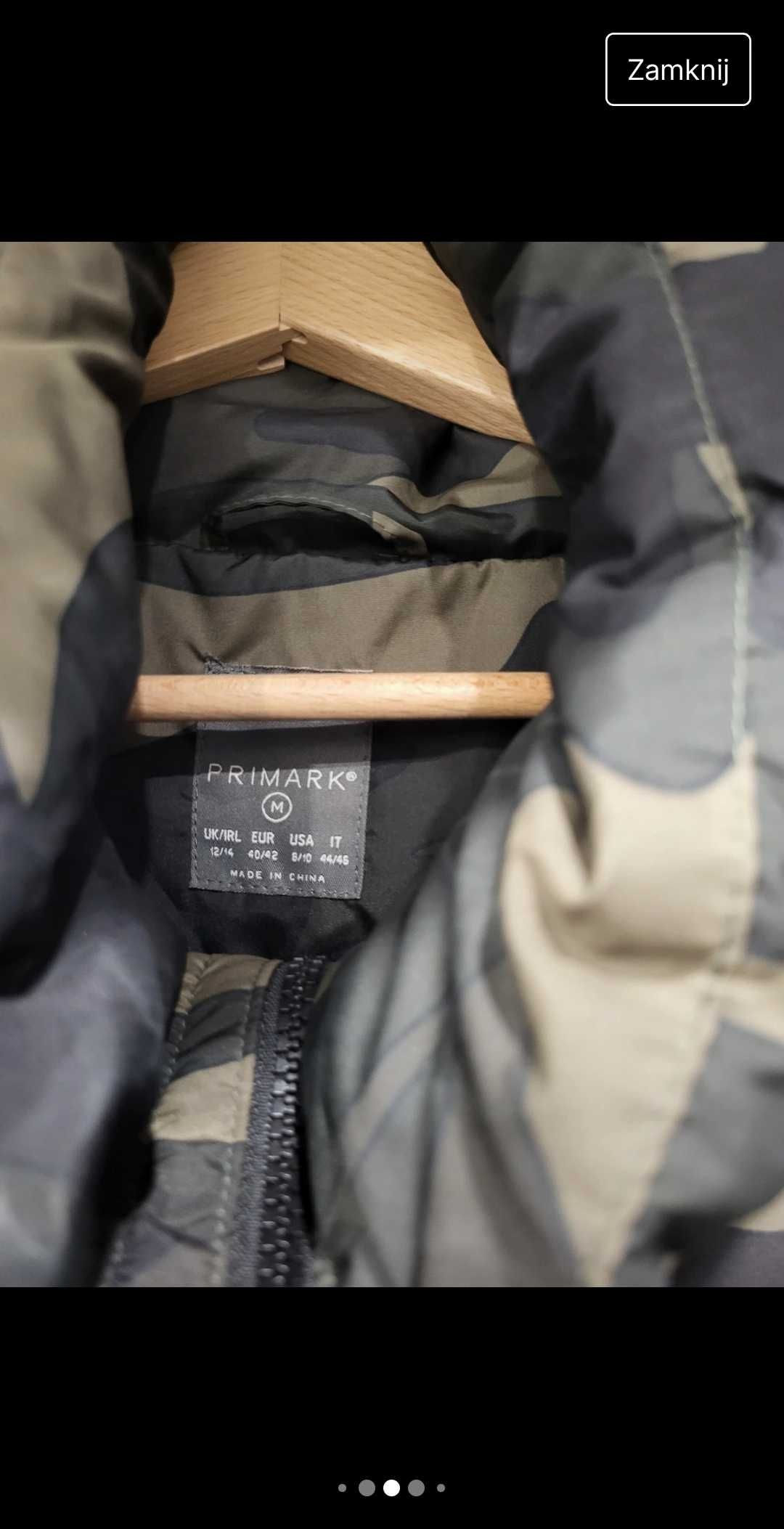 Kurtka pikowana moro Primark rozm M