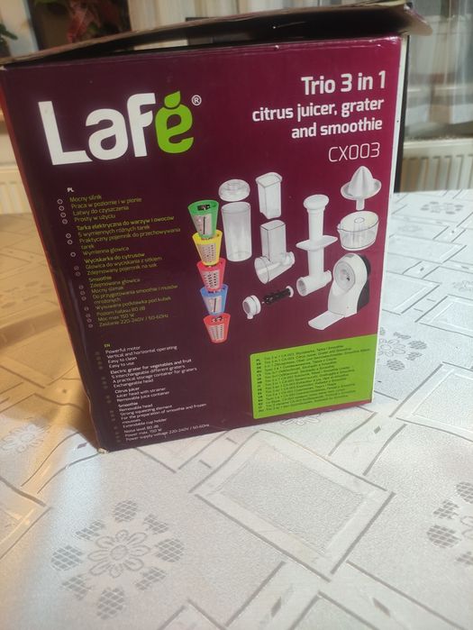 Sokowirówka LAFE CX003 Wyciskarka Szatkownica Smoothie Trio 3w1