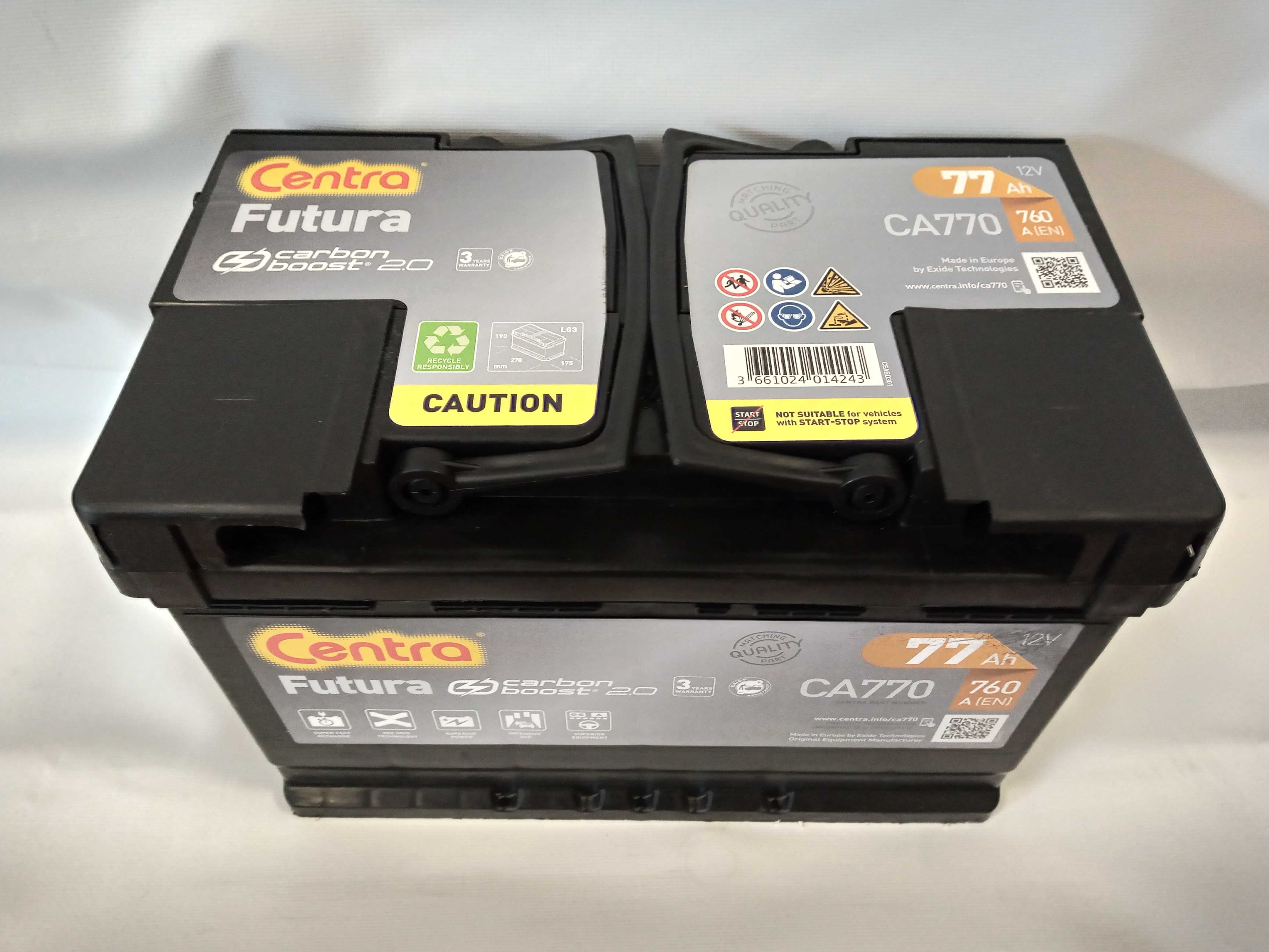 Akumulator Centra Futura CA770 12V 77Ah 760A