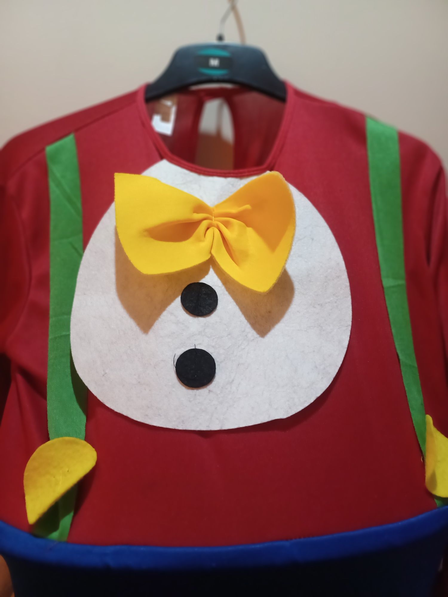 Fato de palhaço para o carnaval  T. 7/9 com aro na cintura